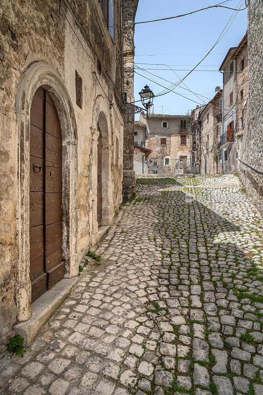 中世纪城镇中心，Campo di Giove Abruzzo意大利